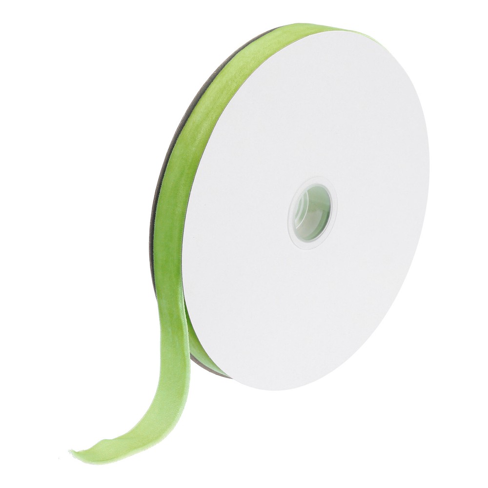 Velvet Ribbon 3/4 Inch x 25 Yard Single Face Spool Silky Fabric Pale Green