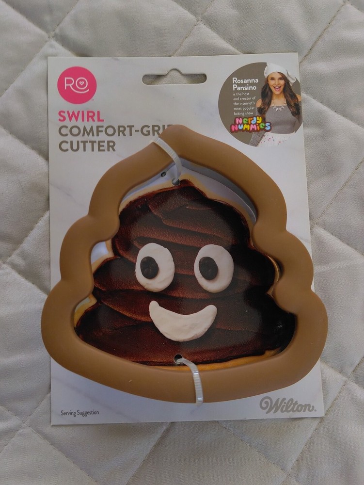 Poop Emoji Swirl Cookie Cutter Comfort Grip by Wilton Rosanna Pansino