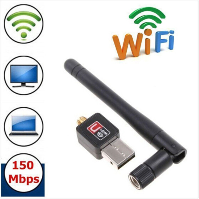 150M USB WiFi Wireless Adapter LAN w/Antenna Raspberry Pi2 B+ralink rt5370h^a