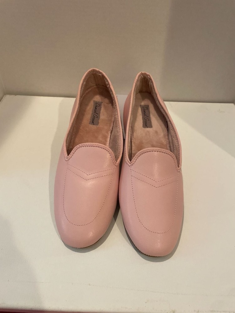 Daniel Green Shoes Womens Size 10 Pink Leather Slip On Meg Slipper Shoes