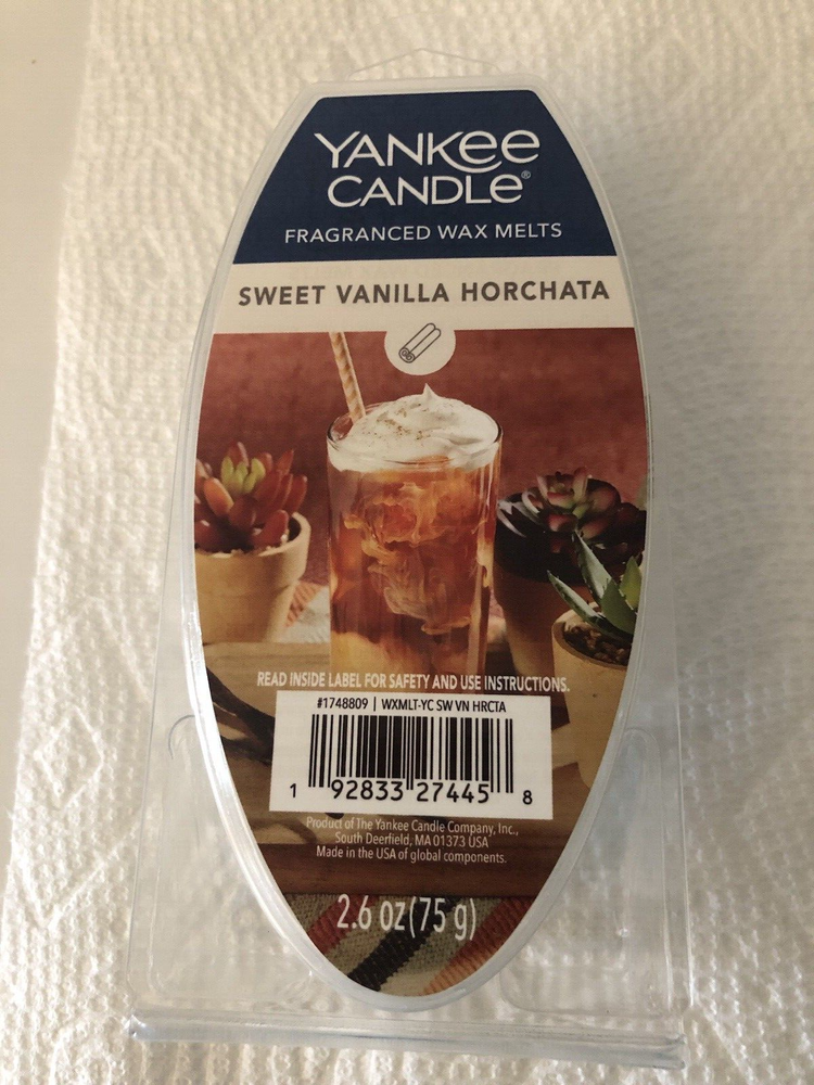 Yankee Candle Wax Melts Sweet Vanilla Horchata Made in USA New & Sealed