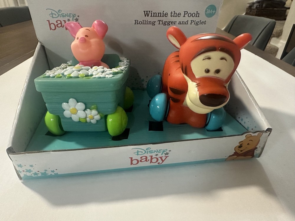 Disney Baby Winnie The Pooh Rolling Tigger and Piglet Toys 3+ Months NEW