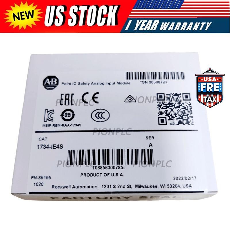 New Factory Sealed Allen-Bradley 1734-IE4S SER A POINT I/O Safety Input Module
