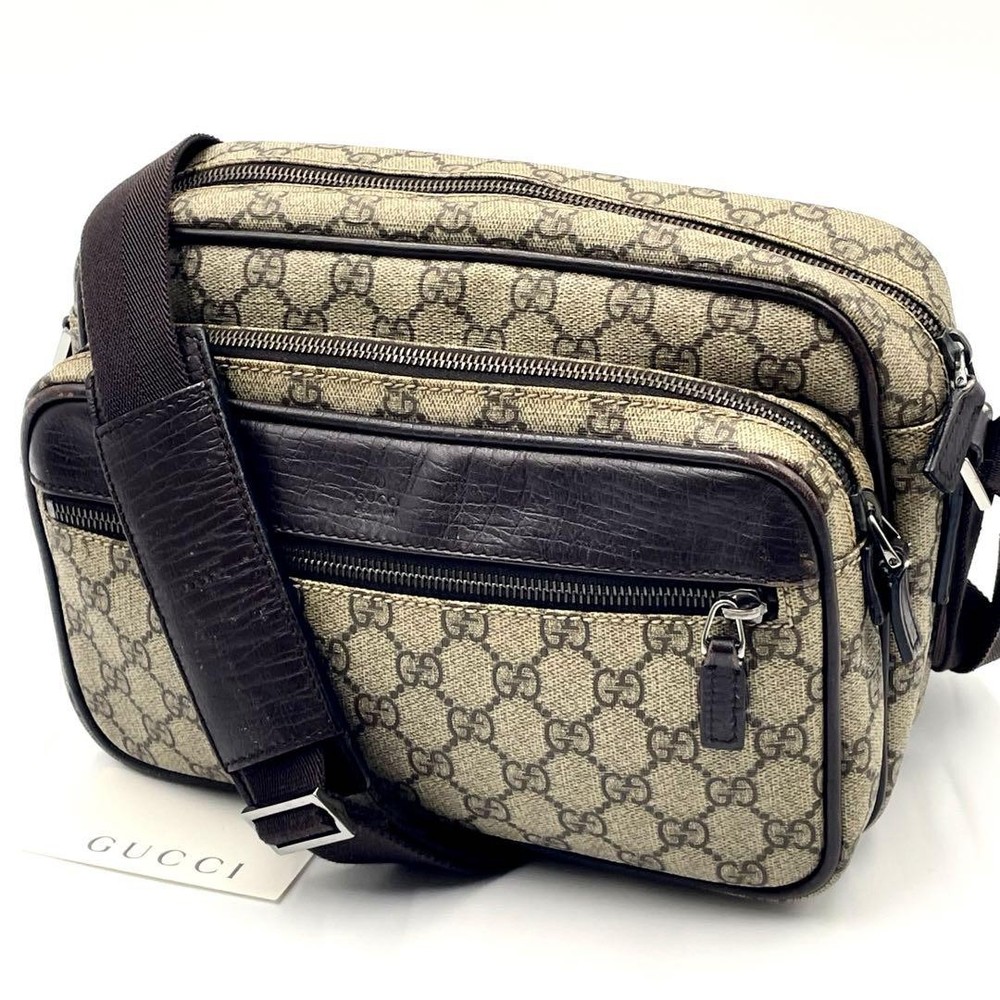 Gucci GG Supreme Crossbody Shoulder Bag for Men Pre-Owned