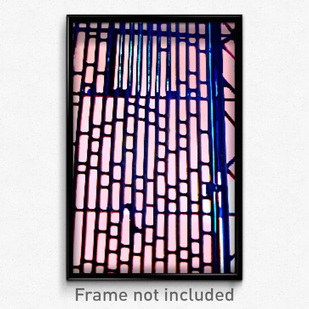 8 Bit Pixel Art Poster - Psychedelic Video Game Grate Print