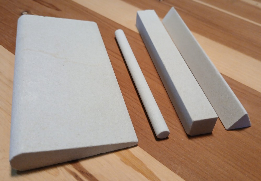 4 Pc. Hard Arkansas File Set, Slip Stone, Triangle,Square,Round Novaculite Files