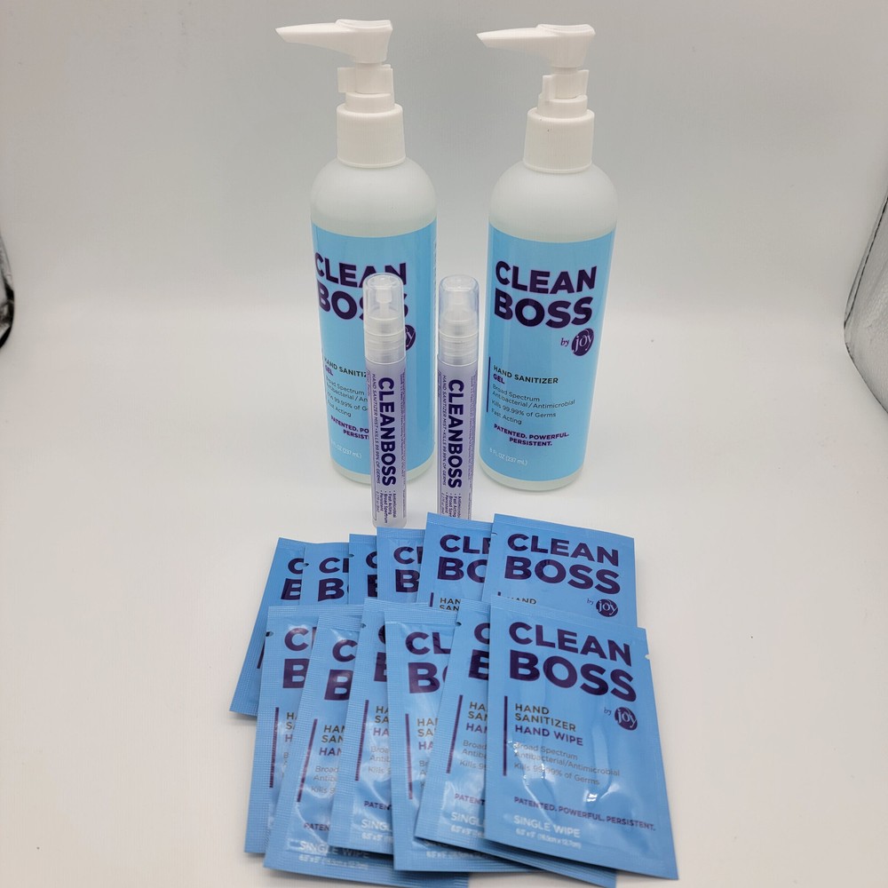 CleanBoss Back-To-School Sanitizer Pack 2 Bottles 2 Mists 12 Wipes  -image