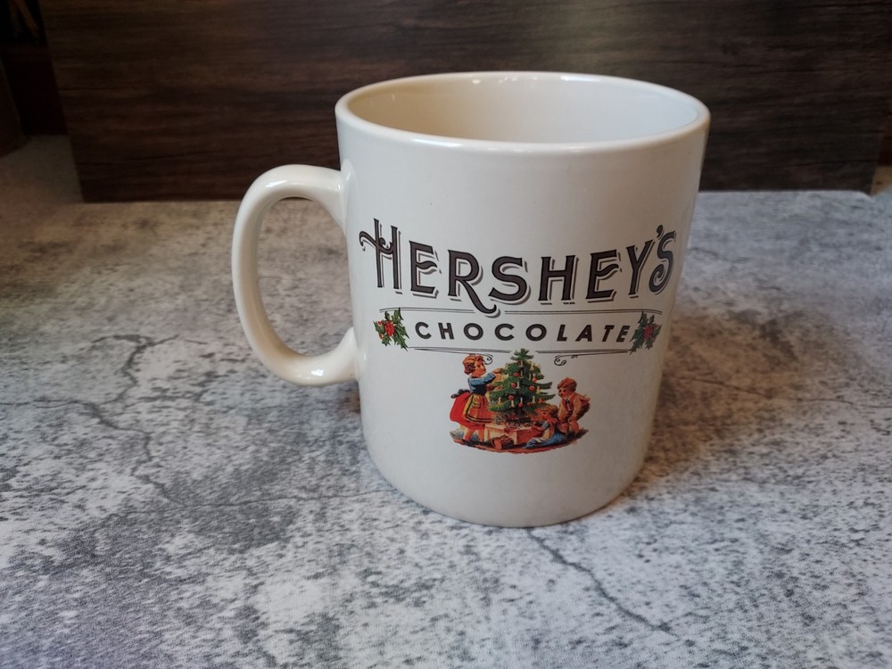 Vintage Hershey's Christmas Oversized Jumbo Coffee Mug Holiday Collectible