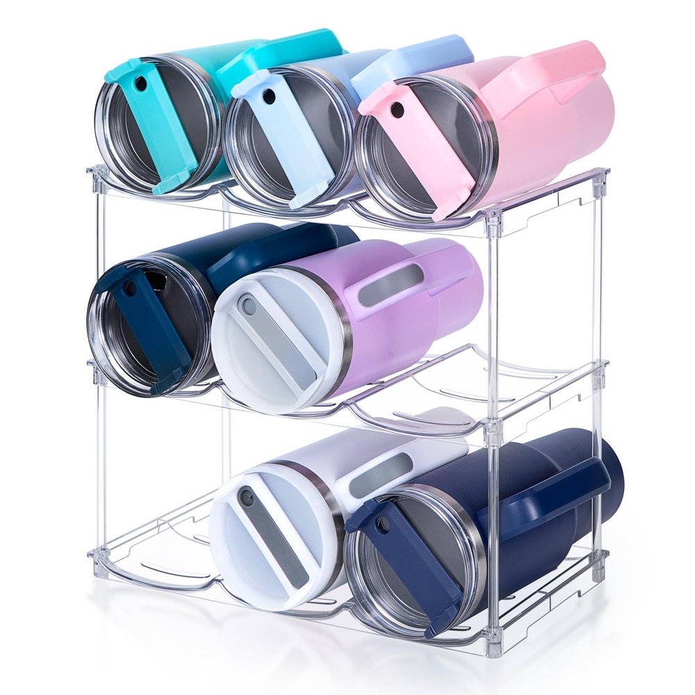 Stackable Water Bottle Organizer for Stanley 40 oz Tumbler, Water Bottle Hold...