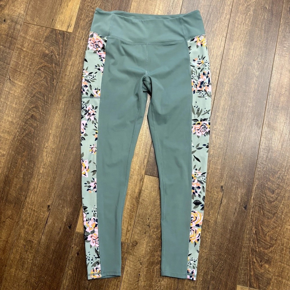 Vera Bradley Women’s Leggings Olive Green And Floral Size L