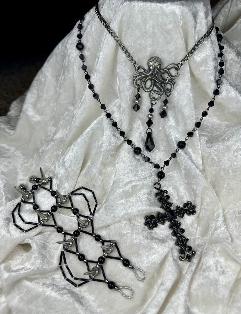 Gothic Jewelry Lot Gothic Cross Spike Jewelry