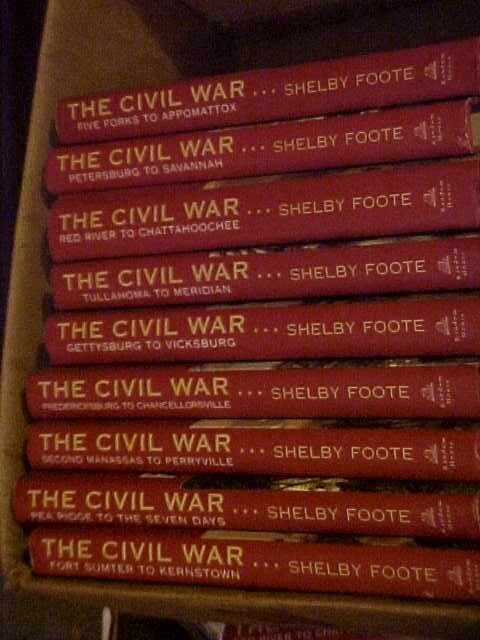 CIVIL WAR A NARRATIVE by SHELBY FOOTE COMPLETE SET 9 VOLUMES, RED COVERS