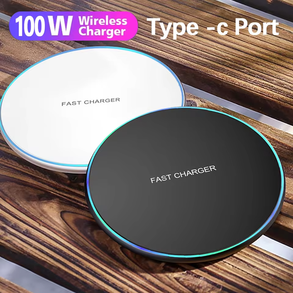 100W Fast Wireless Charger Pad for iPhone 15 14 13 12 11 Pro Max Samsung Galaxy