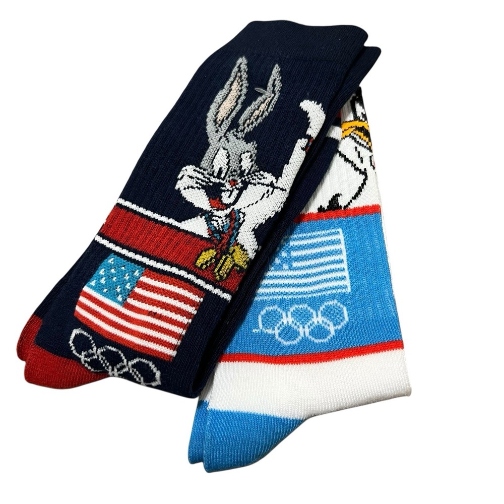 Looney Tunes X Team USA Crew Socks 2-Pack New Without Tags