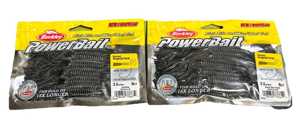 Berkley Powerbait Bearded Single Tail Grub 2-Pack