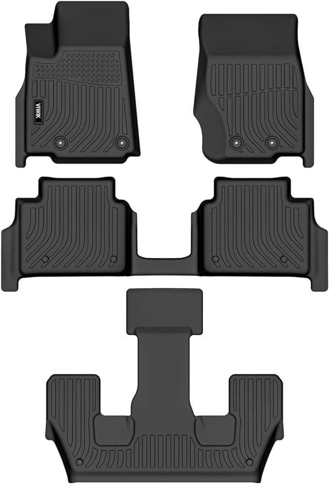 Floor Mats For 2021-2023 Jeep Grand Cherokee L 6 Seat Rubber Liner TPE New