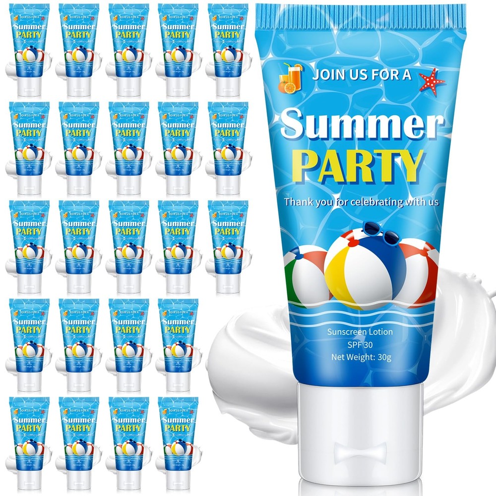 24-Pack Mini Sunscreen SPF 30 Water Resistant for Summer Wedding Party Favors