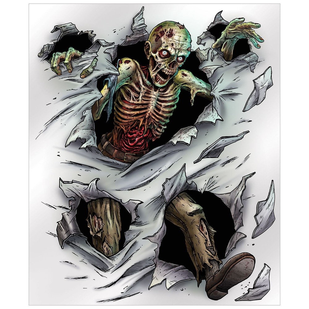 Beistle Zombie Insta-Mural Halloween Party Decoration