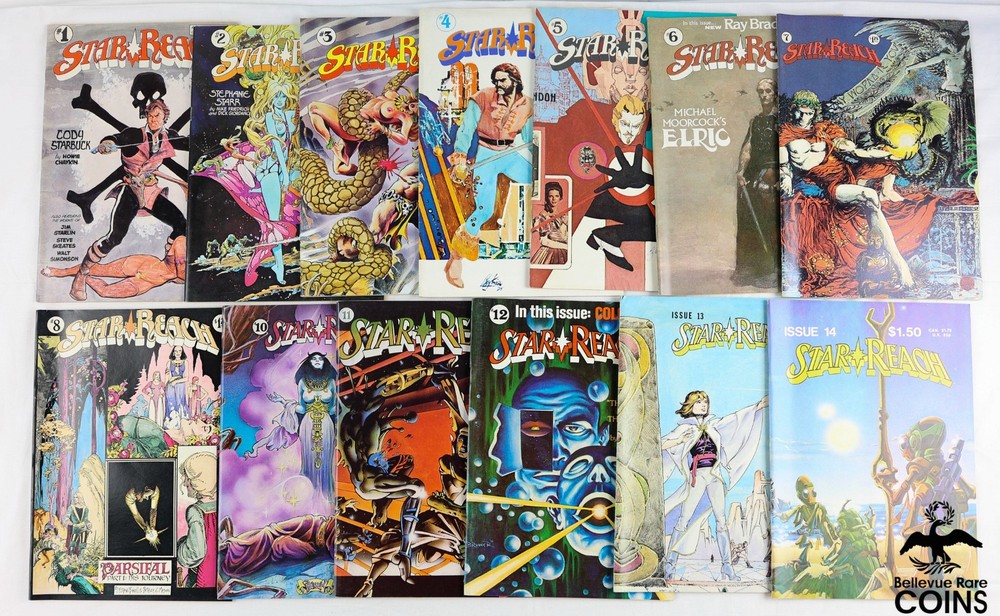 Lot of 13: 1974-1978 Star Reach Comic Books #1-14 Nearly Complete Run