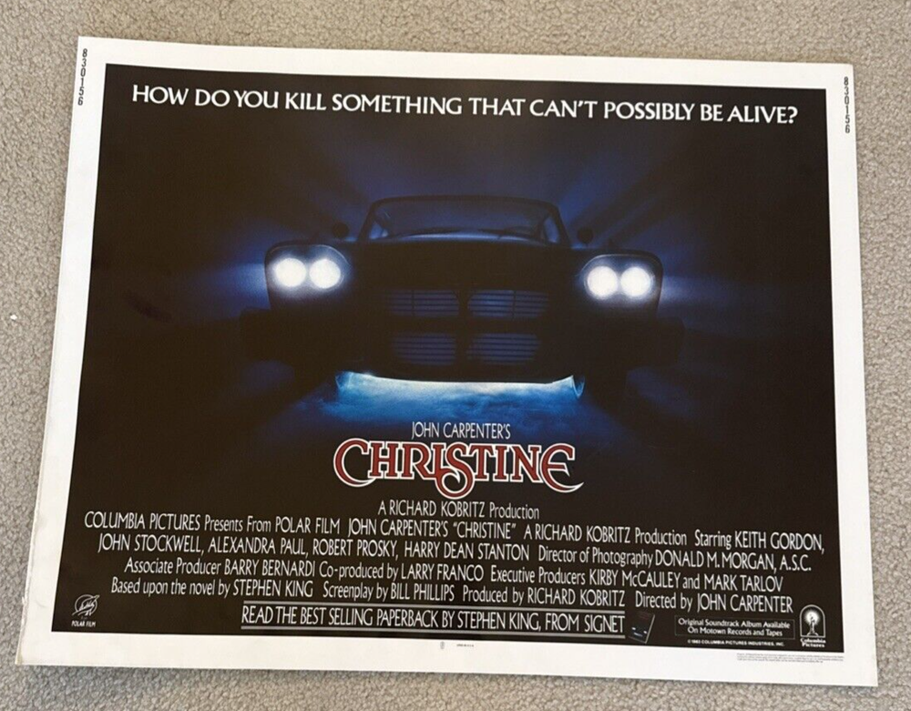 22x28 Original 1983 Half Sheet Christine John Carpenter ROLLED