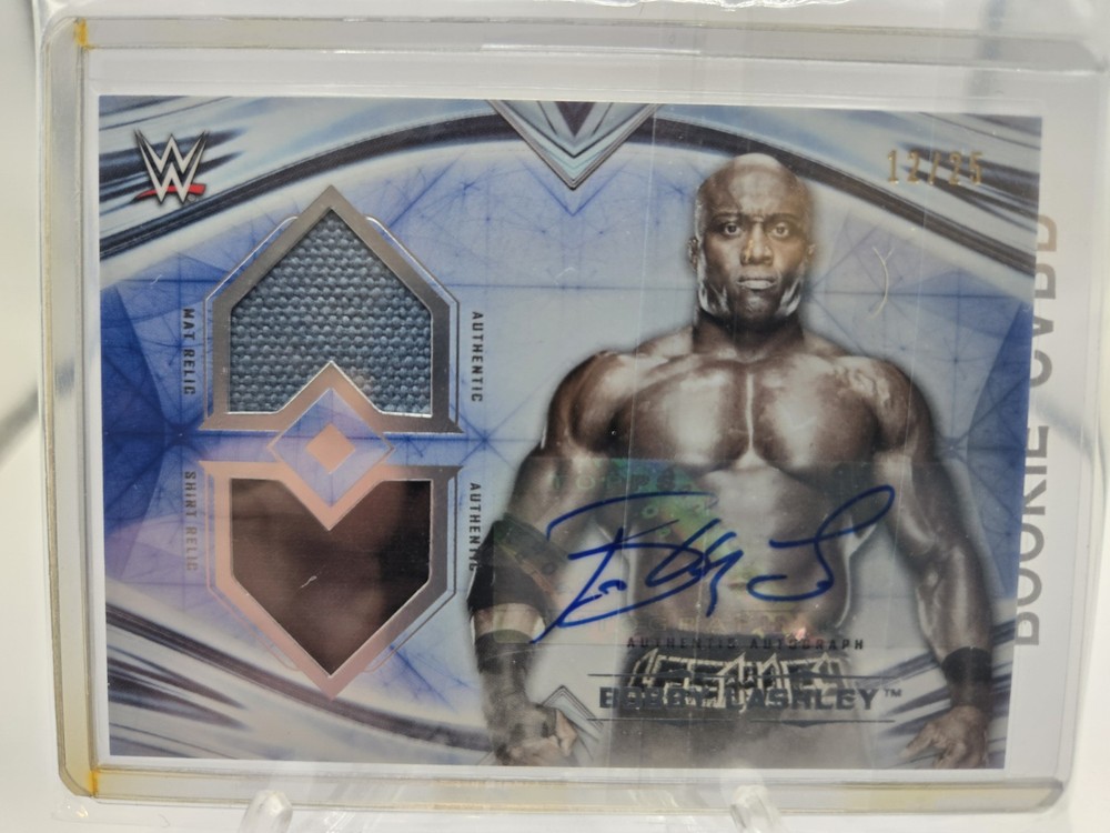 2020 Topps WWE Undisputed Bobby Lashley Dual Relic Blue 12/25 Auto