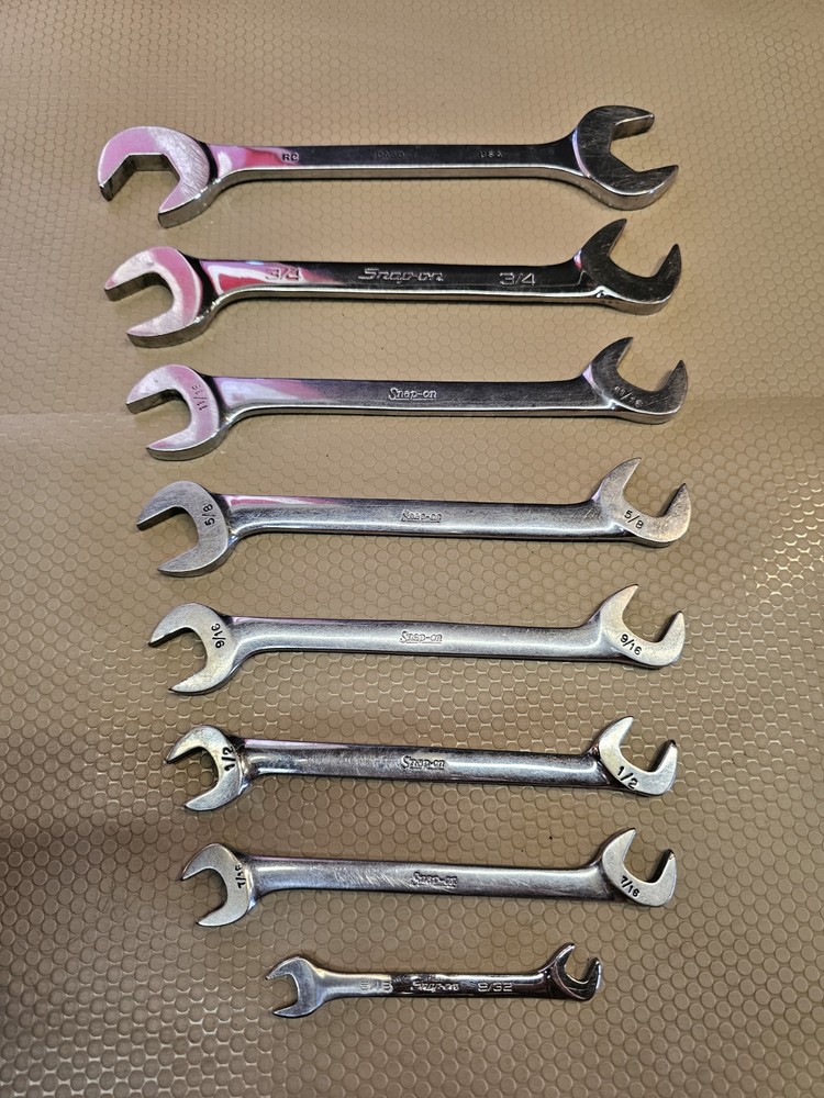 SNAP-ON VS807B 8 of 7pc SAE Four-Way Angle Head Open-End Wrench Set 1 Mac