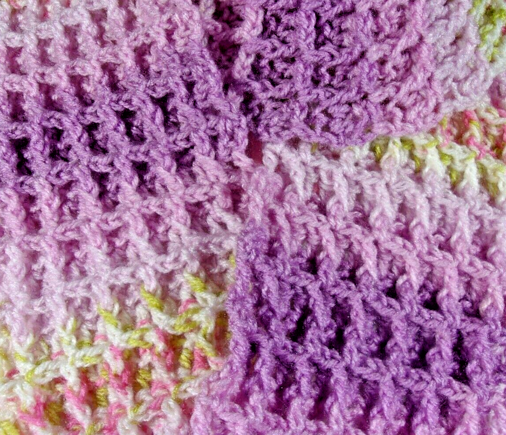 Handmade Crocheted Waffle Stitch Infinity Scarf 56 Inch Cozy Unisex Cowl