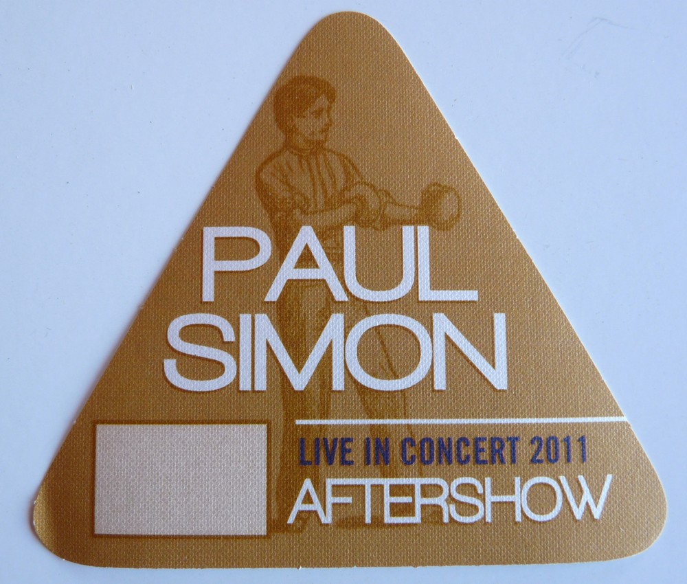 Paul Simon 2011 Concert Tour Brown After Show Backstage Pass D21