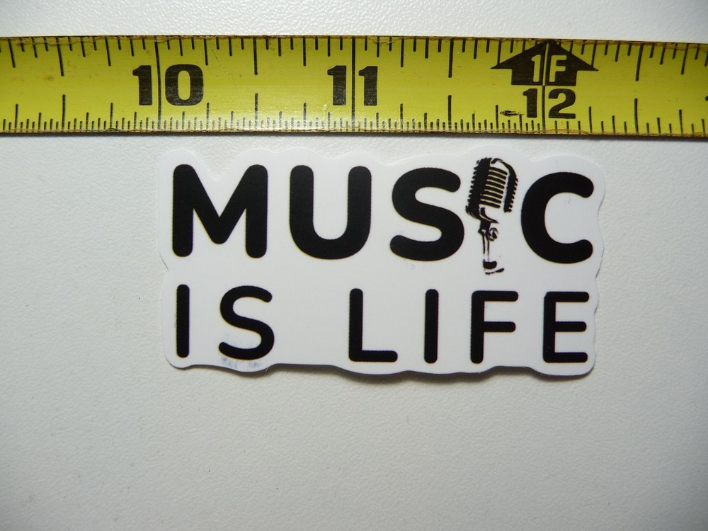 Music Lover Ribbon Microphone Decal Sticker for Musicians & Fans