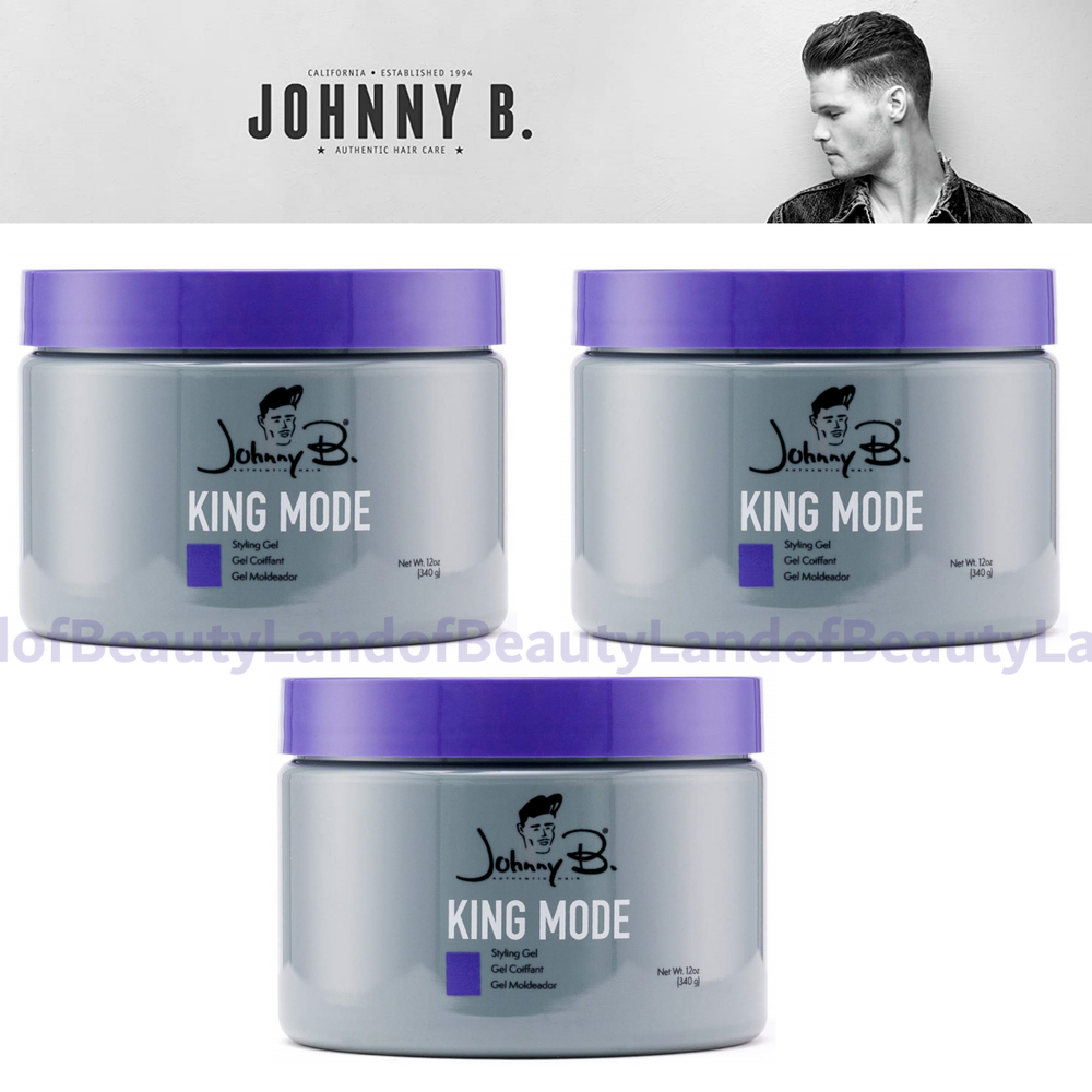 Hair Gel Johnny B Mode King Mode 12oz/Pack of 3/ Flash Sale! Limited Time!-image
