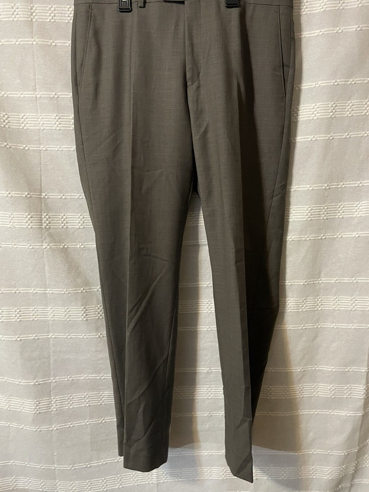 Chaps Flat Front Brown Dress Pants Men Sz 34/30 Great Condition 18.00
