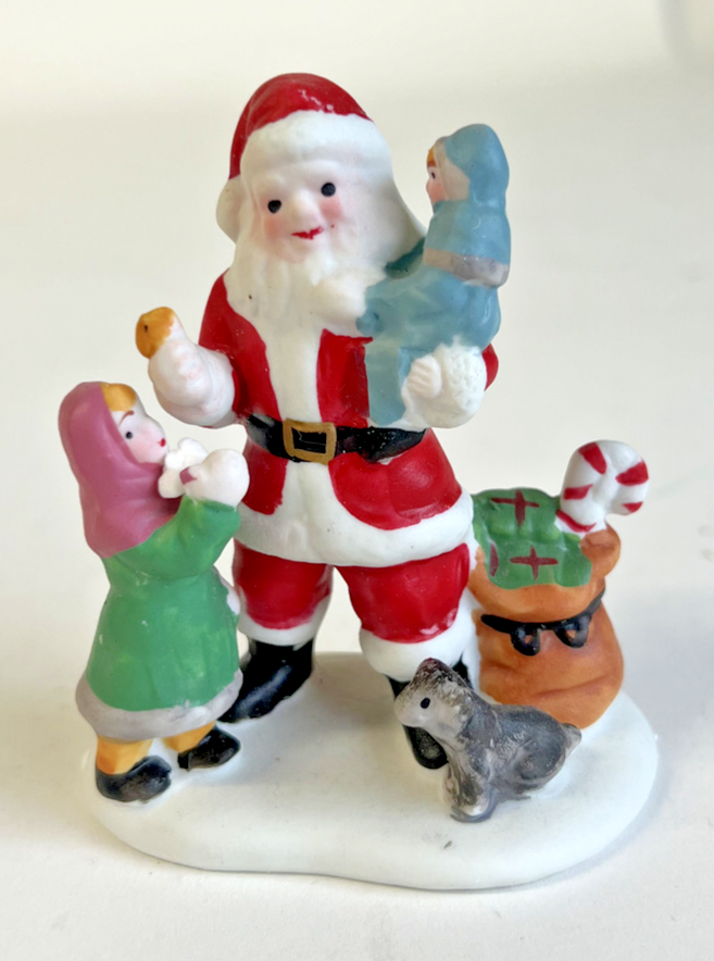 Dickensvale Porcelain Gift From Santa Figure LSX 1991 Lemax Christmas Village Collectible