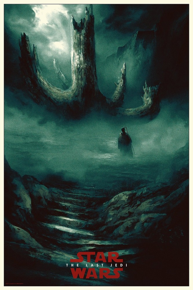Star Wars The Last Jedi Signed AP Screen Print Art by Karl Fitzgerald Variant