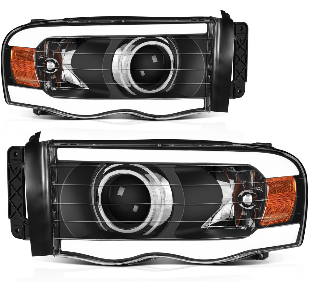 For 2002-2005 Dodge Ram Headlights Assembly Driver Passenger Headlamps Pair