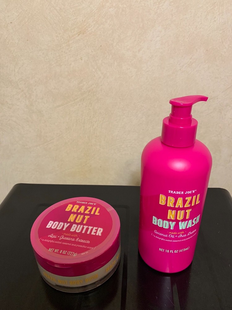 SEASONAL Trader Joe's Brazil Nut Body Butter & Body Wash Set Completely Sealed-image
