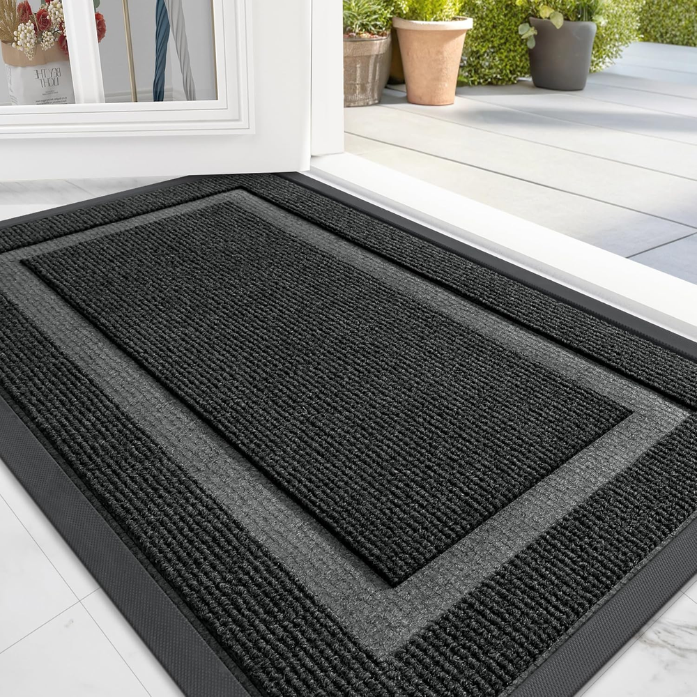 OLANLY Front Door Mat Indoor Outdoor Entrance, Waterproof All-Season, All-Weathe