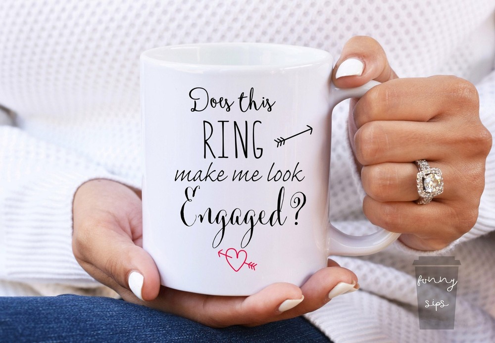 Personalized Engagement Mug Gift for Wedding Announcement or Bridal Shower