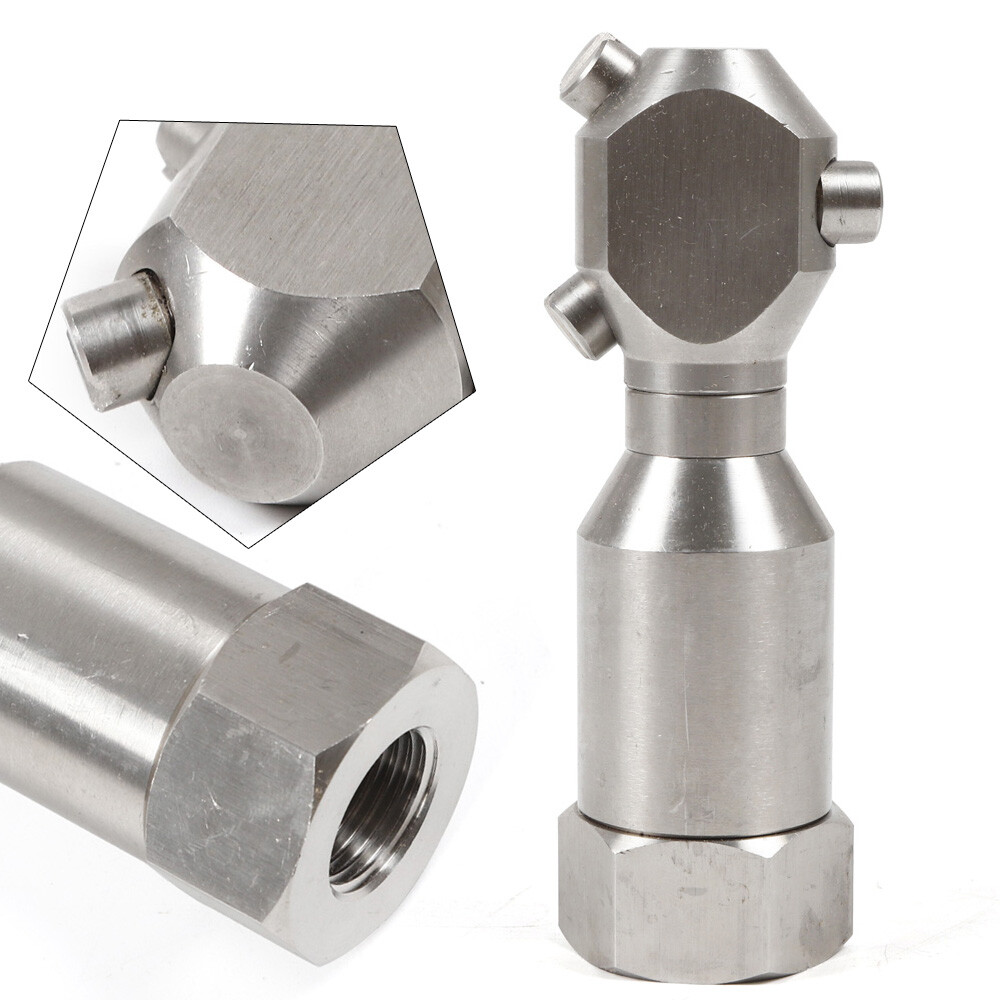 Rotating Jetter Head Rotary Nozzle Pressure Washer Hose Cleaner Drain Sewer 1/2