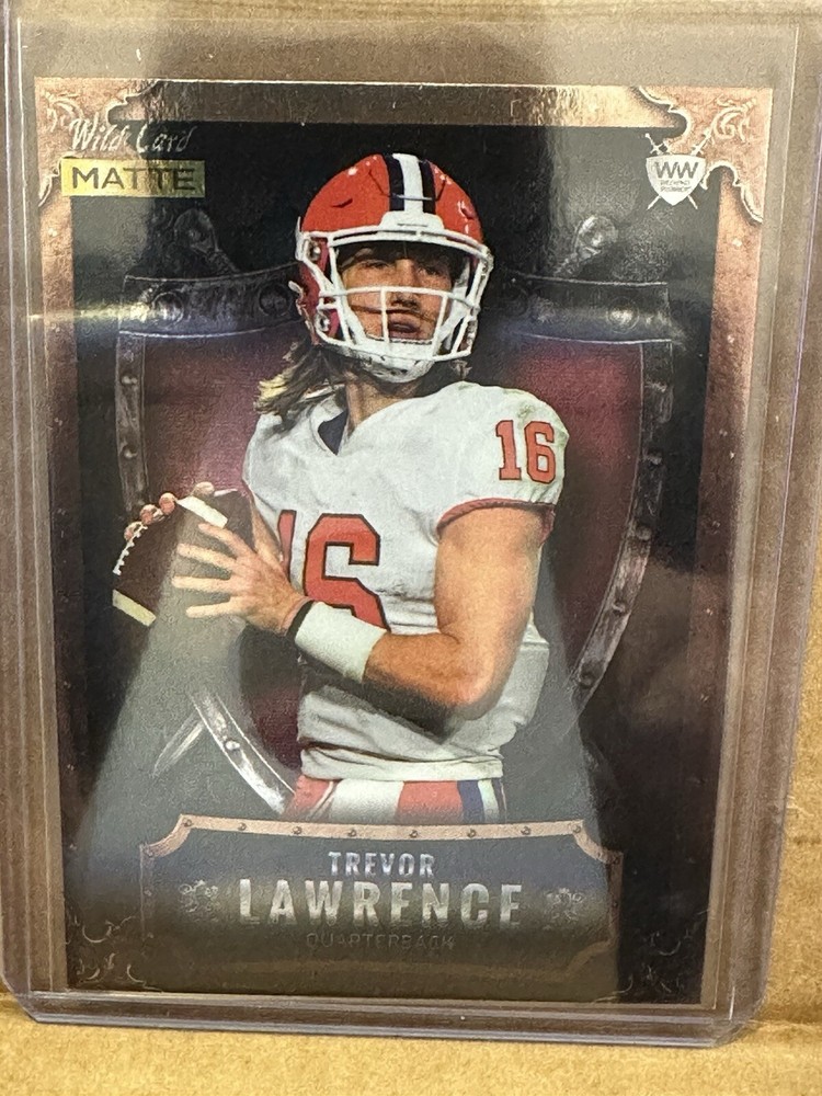 2021 WILD CARD MATTE TREVOR LAWRENCE DRAFT PICK FOOTBALL CARD BRONZE MWW-1