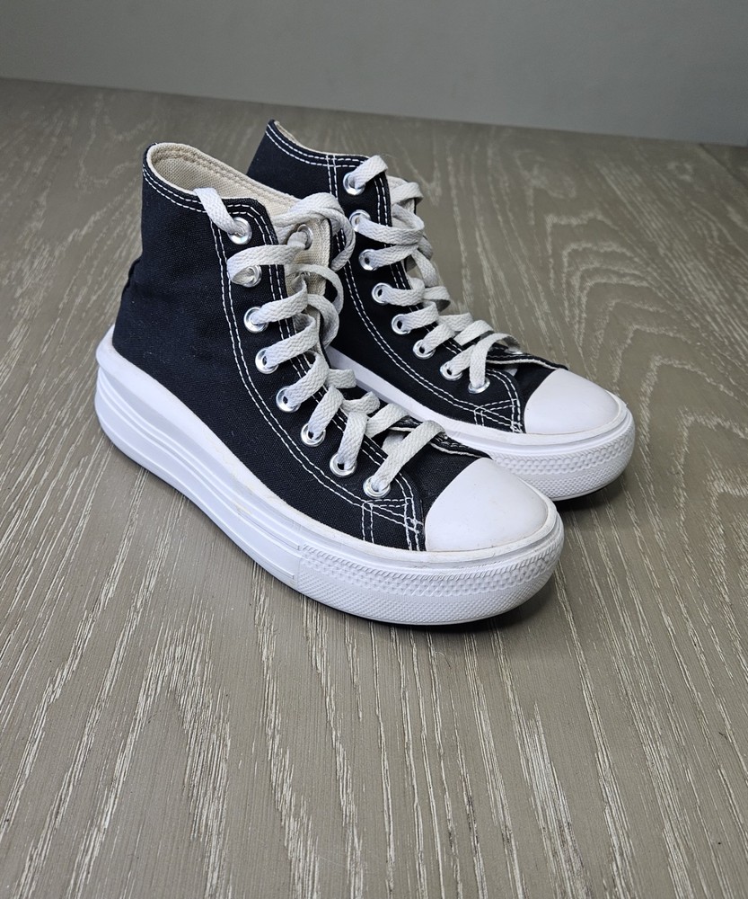 CONVERSE Chuck Taylor All Star Hi Black Chunky Platform 568497C Women's Sz US 6