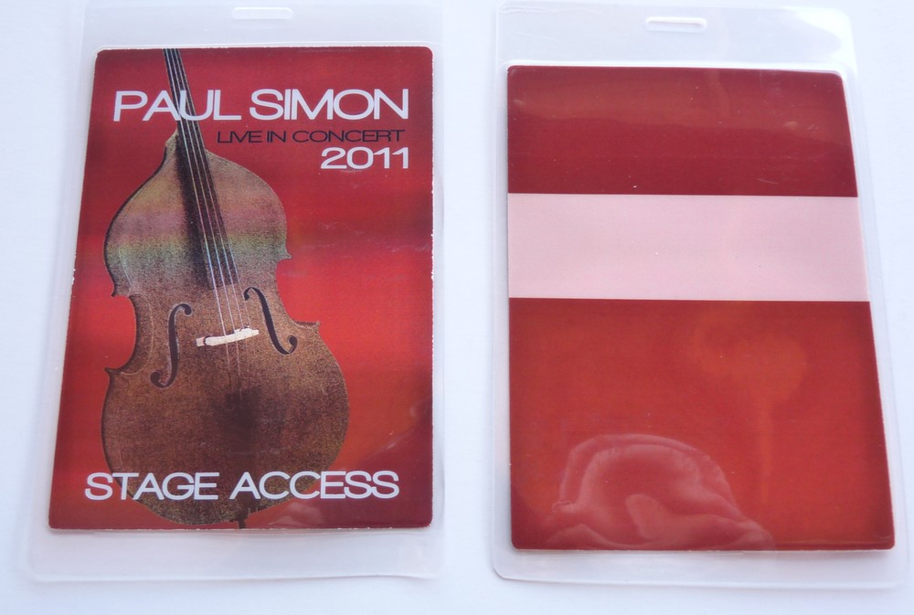 Paul Simon 2011 Stage Access Concert Tour Backstage Pass Laminate D22