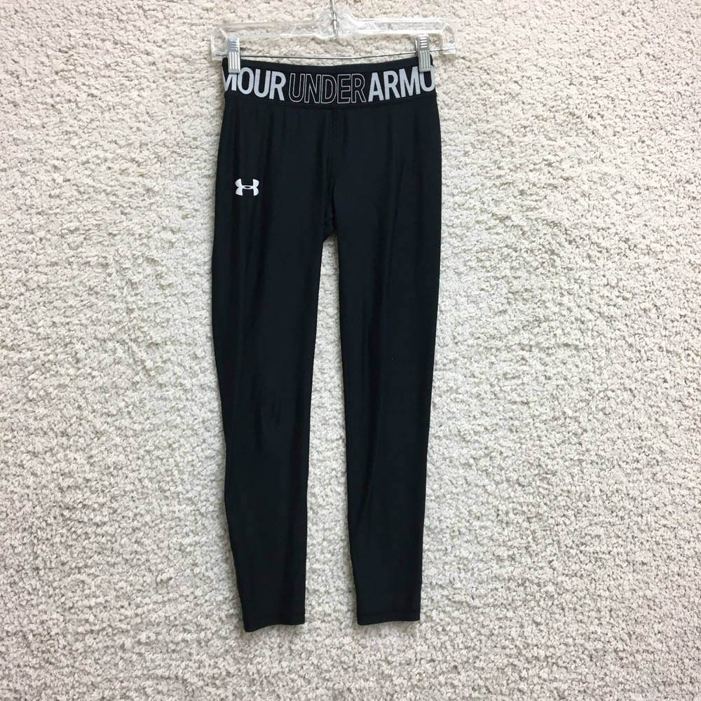 Under Armour Womens XS Black Compression Leggings Pull On Style