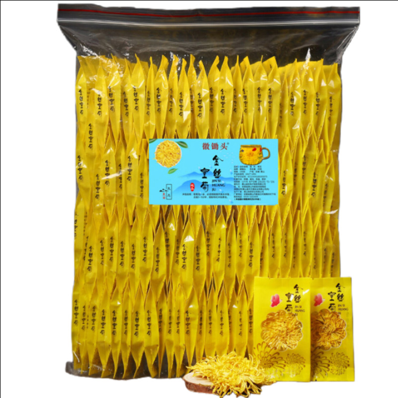 100 цветов органическая золотая хризантема чай здоровый травяной Jin Si Huang Ju