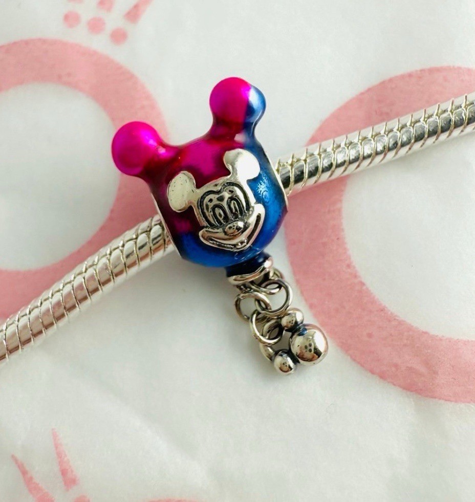 Disney Parks Mickey Mouse Balloon Dangle Pandora Charm with Ears 2025