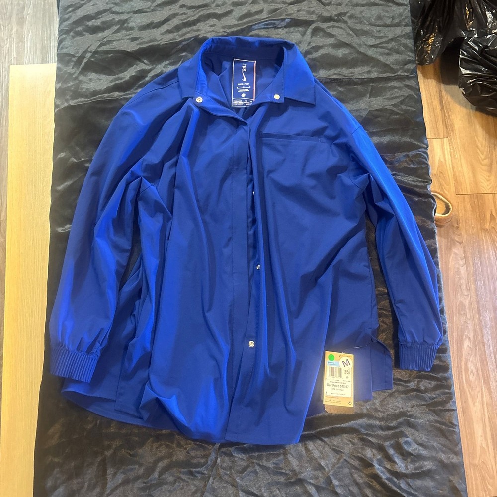 Nike 24.7 PerfectStretch Women's Dri-FIT Oversized Long-Sleeve Shirt Royal Blue