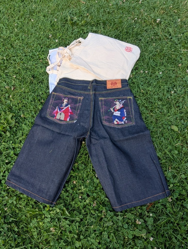 RMC Red Monkey Baggy Y2K Denim Shorts