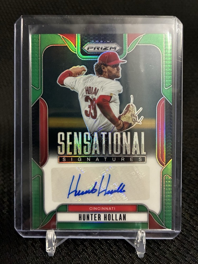 2025 Panini Prizm-Sensational Signatures Hunter Hollan  #SS-HH Green Prizm (RC)