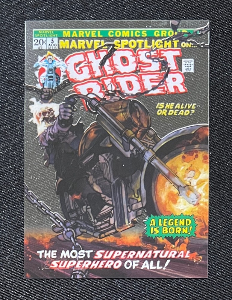 2018 Marvel Masterpieces Clear What If Ghost Rider Achievement Plastic Card