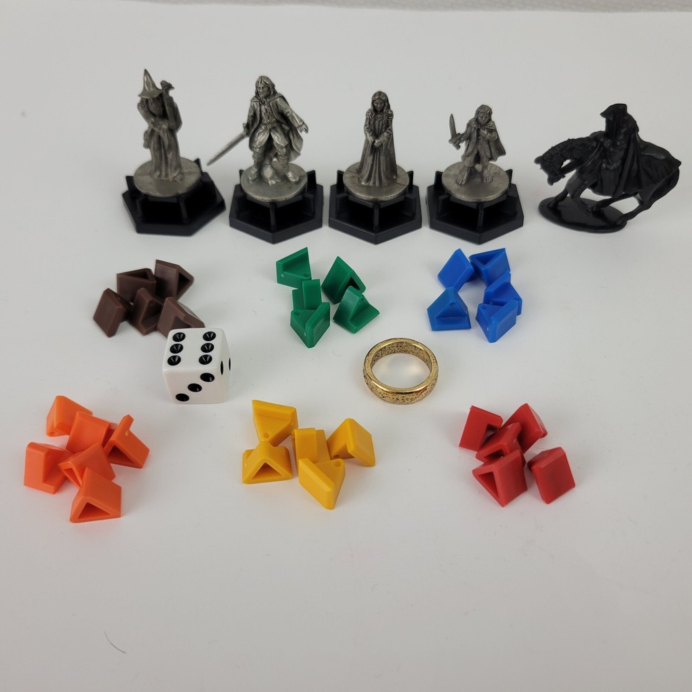 Lord Of The Rings Trivial Pursuit Replacement Pewter Game Pieces & Ring