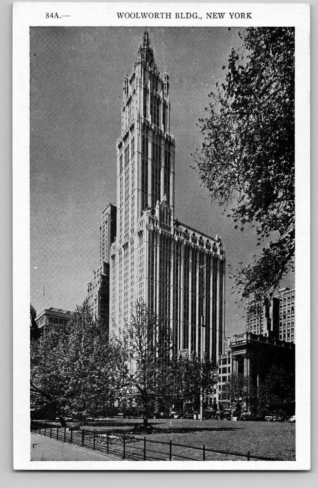 Woolworth Building Manhattan New York City NY Vintage RPPC Postcard